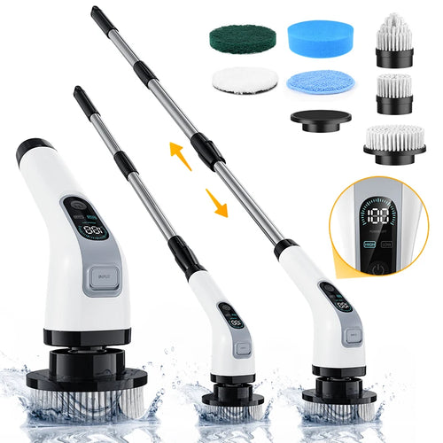 Cordless Electric Cleaning Brush 7-In-1 Bathroom Window Electric Spin Cleaner Kitchen Toilet Automotive Household Rotate Clean